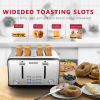 Wide Slot Multi Slice 4 pcs Toaster Dual Control Panel 1.5in4 Slots 6 Type Toast Cover Set High Lift Bar Bagel / Thaw / Cancel 3 features vintage sty
