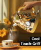 1.7L / 57.5 oz electric kettle food grade 304 stainless steel, instrument type dial thermometer flower watermark painting process fast boiling 1200W c