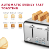 Wide Slot Multi Slice 4 pcs Toaster Dual Control Panel 1.5in4 Slots 6 Type Toast Cover Set High Lift Bar Bagel / Thaw / Cancel 3 features vintage sty