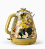 1.7L / 57.5 oz electric kettle food grade 304 stainless steel, instrument type dial thermometer flower watermark painting process fast boiling 1200W c