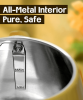 1.7L / 57.5 oz electric kettle food grade 304 stainless steel, instrument type dial thermometer flower watermark painting process fast boiling 1200W c
