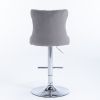 A&A Furniture,Swivel Velvet Barstools Adjusatble Seat Height from 25-33 Inch, Modern Upholstered Chrome base Bar Stools with Backs Comfortable Tufted