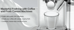 950W Semi-automatic coffee machine 20Bar espresso machine is compatible with ESE POD capsule filter and milk foam machine steam bar 1 cup / 2 cup stea