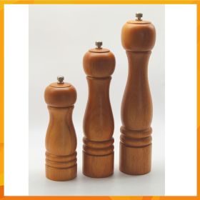 Wooden Manual Pepper Grinder with High Efficiency (size: 8 inch)