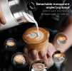 450W electric milk foam, cold sparkling chocolate mixer, cold / hot latte cappuccino 300ml, milk heater 360¬∞, rotating base removable hot and cold fo