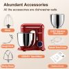 3-IN-1 Electric Stand Mixer, 660W 10-Speed With Pulse Button, Attachments Include 6.5QT Bowl, Dough Hook, Beater, Whisk For Most Home Cooks, Empire Re